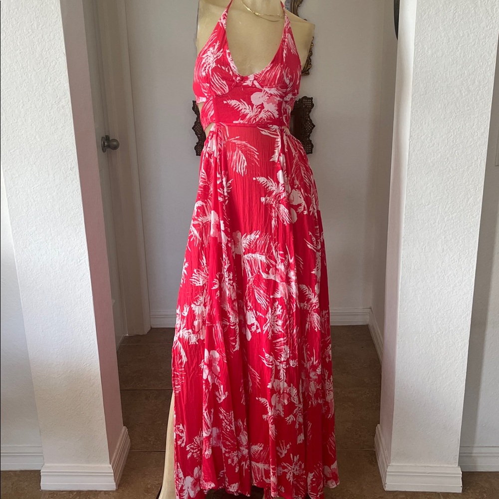 Boho Free People Open Sided Maxi Dress - Picture 2 of 8